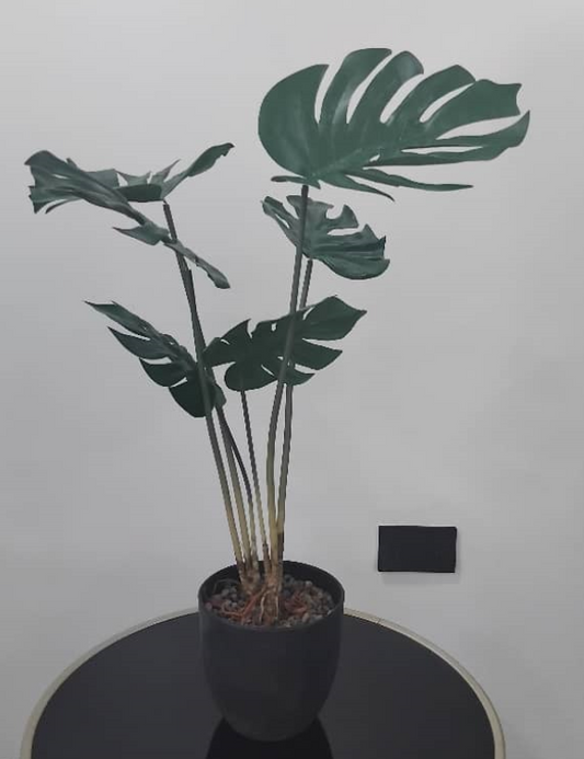 artificial potted Monstera plant