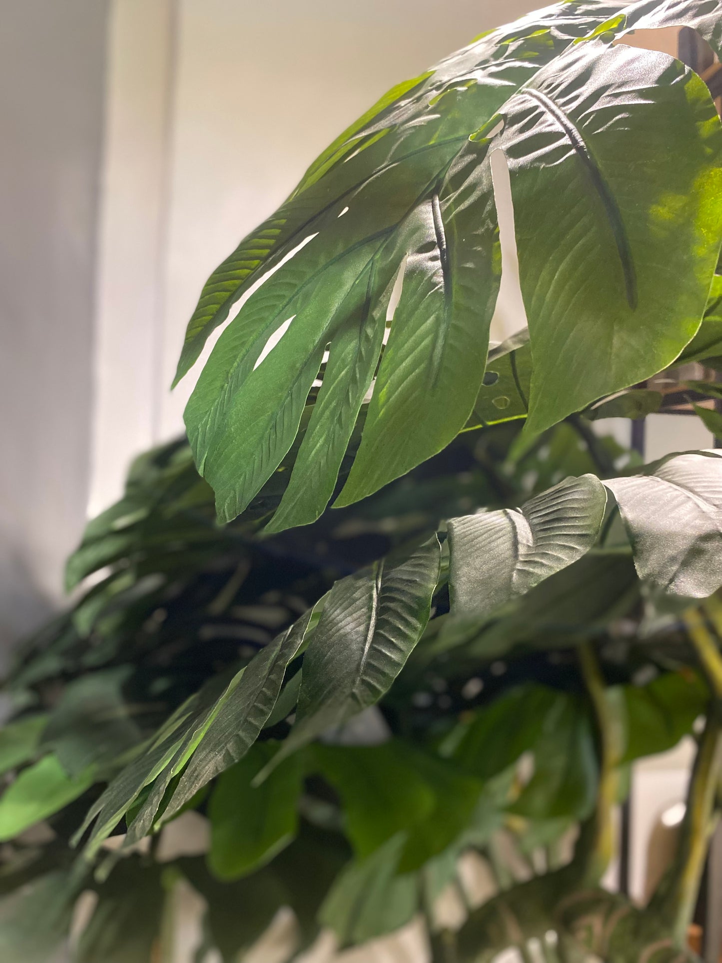 Artificial Giant Monstera Tree in Black Vase