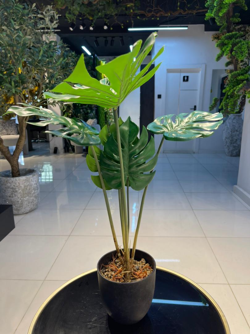 artificial potted Monstera plant