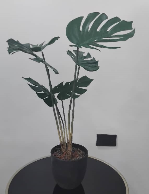 artificial potted Monstera plant